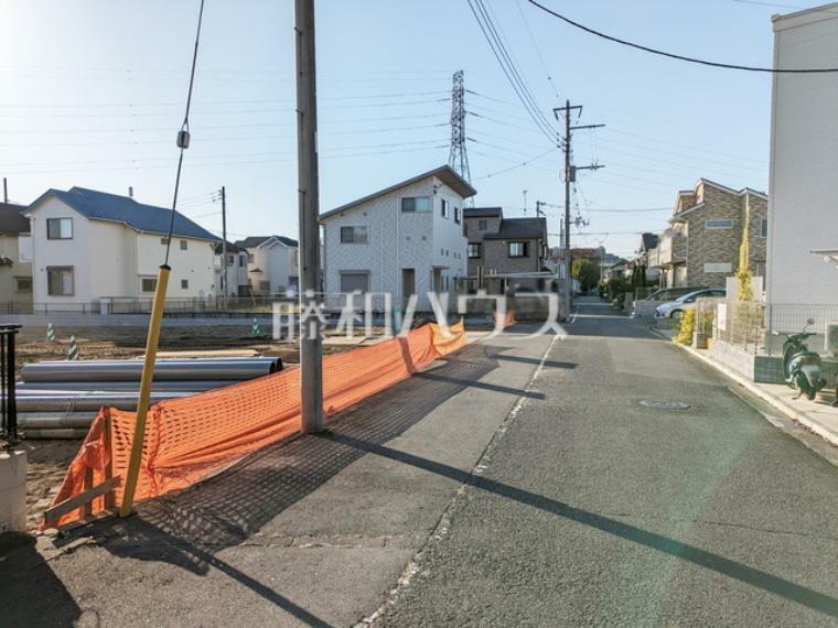 現況写真 接道状況および現場風景　【立川市柴崎町5丁目】