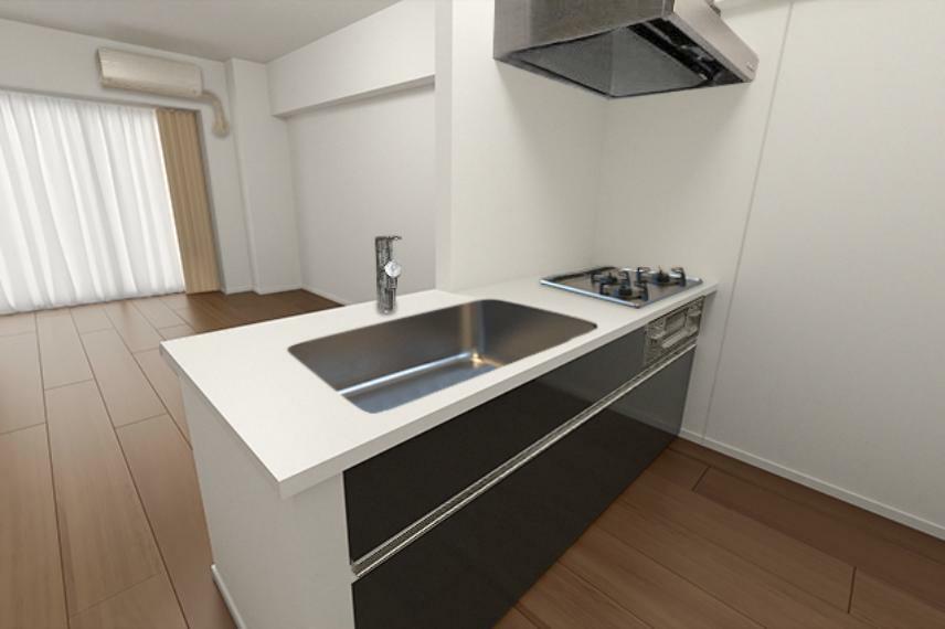 システムキッチン　食洗機付き:CGで作成したリフォームイメージです。