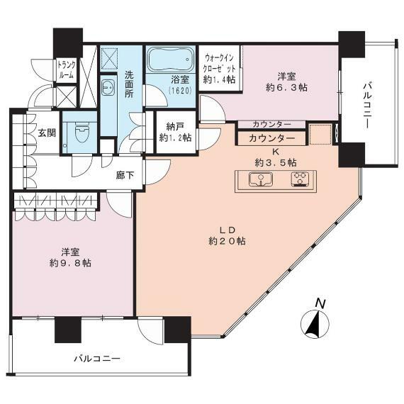 間取り図 【間取り】93.31平米2LDK