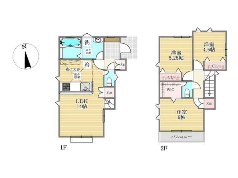 間取り図 2号棟間取り図■日野市大坂上3　新築一戸建て■