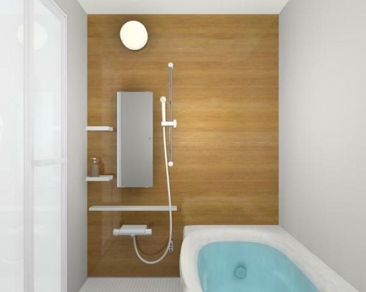 【同仕様写真】浴室は新品に交換予定です。浴室の床は水はけがよい構造になっています。