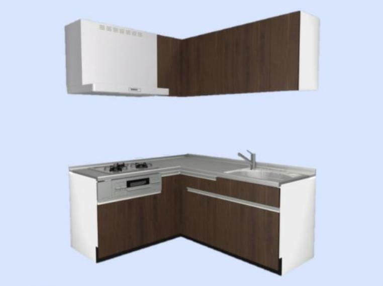 キッチン 【同仕様写真】キッチンはLIXIL製の新品に交換します。天板はサビにくく熱に強いステンレス製です。