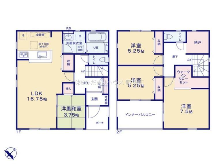 間取り図 「自分の部屋がほしいー！」と、子供の要望。それを実現できるのはパパママしかいません！この間取なら子供部屋には十分の広さですね（^^）/