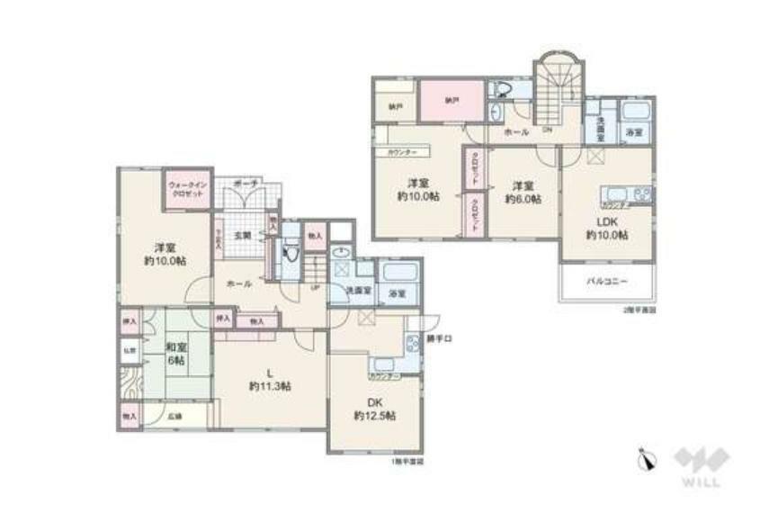 間取り図 間取りは延床面積177.74平米の2LDK＋2LDK＋N。