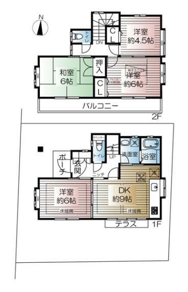 国分寺市西元町3丁目(4DK)の間取り