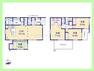 間取り図 4LDK。土地136.59平米（約41.31坪）建物105.58平米（約31.93坪）。収納豊富な全室収納付き。19.7帖のLDKは、ご家族が自然と集まる空間です。
