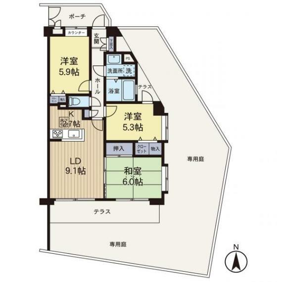 間取り図 【間取図】新規リフォーム完成済みにて即入居可能です。