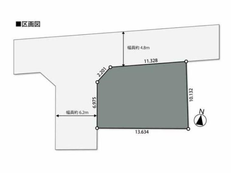 区画図 JR川越線「笠幡」駅徒歩7分の好立地！ 37坪の敷地内には2台分のカースペースを確保！（車種による）ご夫婦でお持ちの方も安心です！