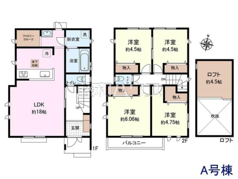 間取り図 A号棟　間取図　【杉並区清水2丁目】