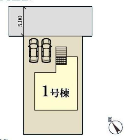 区画図 カースペースは2台付き！セカンドカー持ちの方や急な来客時にも安心ですね。 物件探しのご条件・ご要望などありましたら、何なりと弊社スタッフまでお申し付けください！