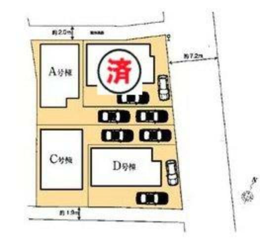 間取り図・図面 カースペースは2台付き！セカンドカー持ちの方や急な来客時にも安心ですね。 物件探しのご条件・ご要望などありましたら、何なりと弊社スタッフまでお申し付けください！