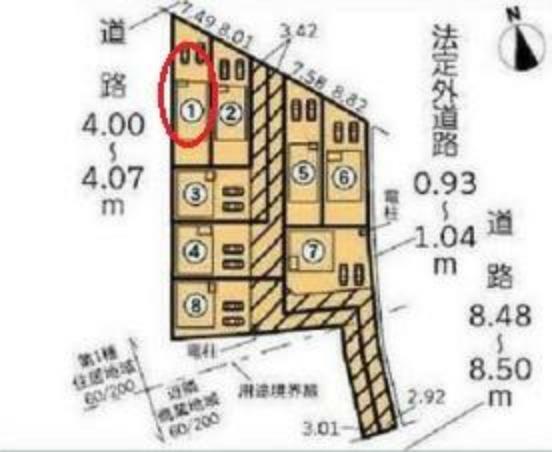 区画図 駐車並列2台可能