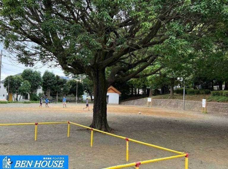 公園 有馬かしの木公園 徒歩10分。広場の真ん中にシンボルの樫の木が立っています。木々に囲まれた広場やグラウンドがあり、小さなお子様から大人まで楽しむことができます。