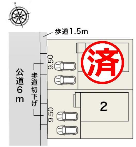 区画図 全体区画図　2号棟