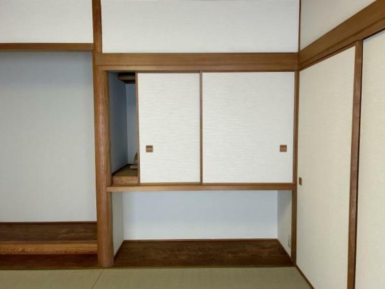 和室 「一階和室」収納スペースもございます。お布団も収納可能です。