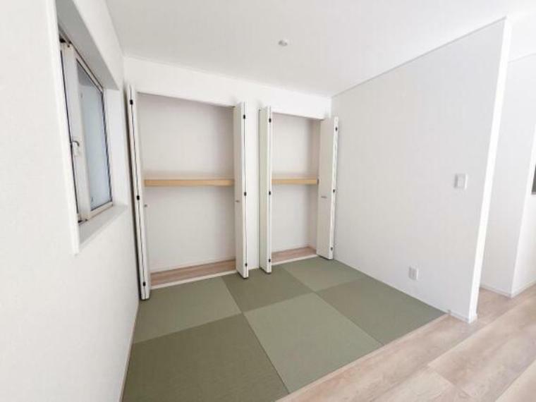 和室 タタミコーナーは、お昼寝スペースやキッズスペースなど用途色々。