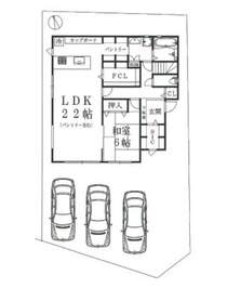 「町田市金井1丁目」新築2階建ての大型5LDKです！　カースペース並列3台！