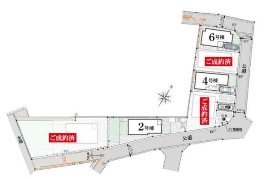 区画図 「多摩区長沢3丁目」ロフトの有る新築2階建て！　ZEH水準省エネ住宅です！