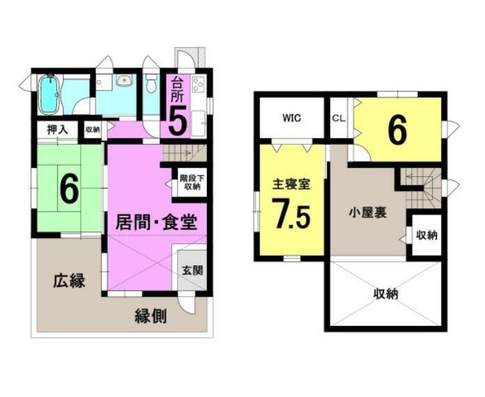 間取り図 駐車2台可能