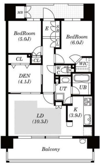 間取り図 間取り:2LDK＋DEN