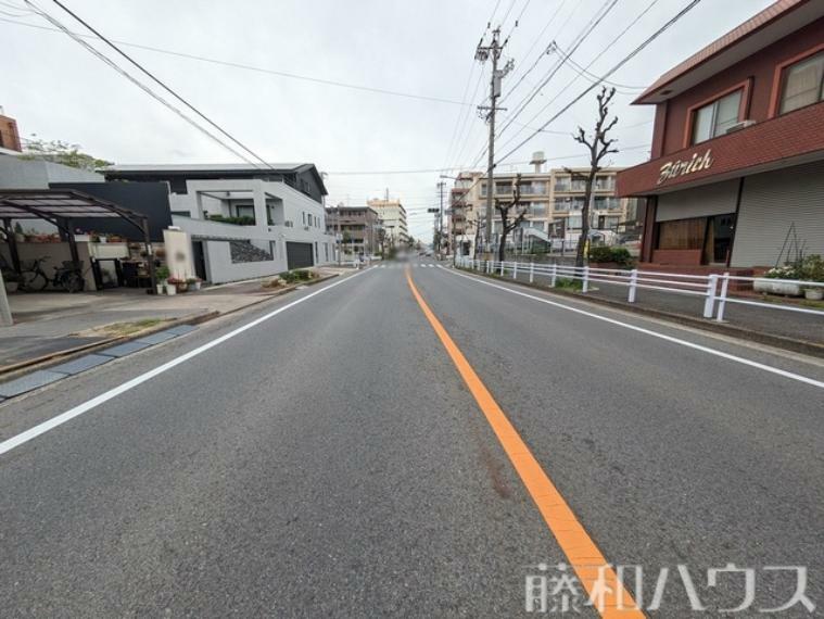 現況写真 接道状況および現場風景　【名古屋市名東区平和が丘2丁目】