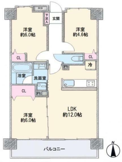 間取り図 新規リノベーション物件！きれいなお住まいで新生活をスタートさせませんか。