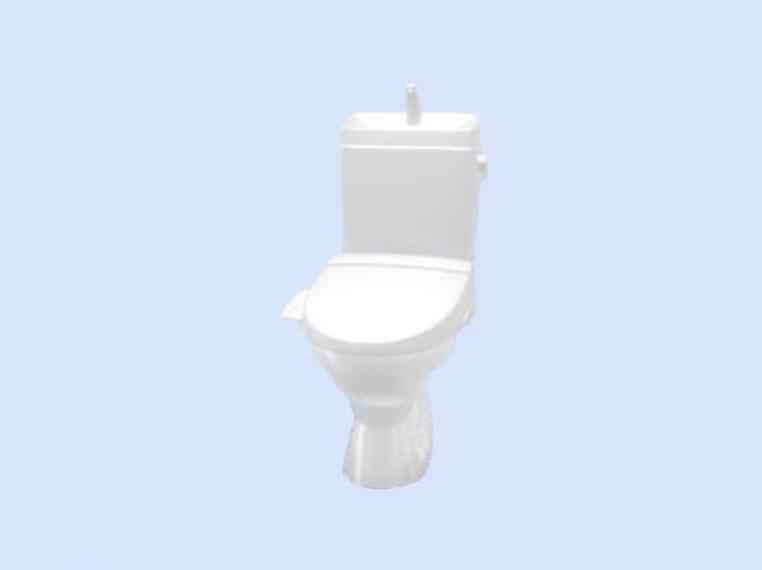 トイレ （同仕様写真）トイレは天井・壁のクロスを貼り替え、床をクッションフロア貼りにします。温水洗浄付き便器に交換も行い清潔に仕上げます。