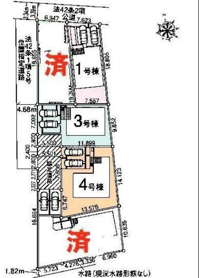 区画図 カースペースは2台付き！セカンドカー持ちの方や急な来客時にも安心ですね。 物件探しのご条件・ご要望などありましたら、何なりと弊社スタッフまでお申し付けください！