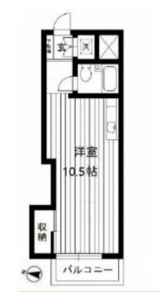 ライオンズマンション東長崎(1R) 3階の間取り