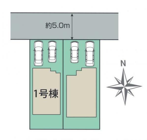 区画図 自然環境に恵まれた住宅街に収納充実をコンセプトした家　堂々誕生