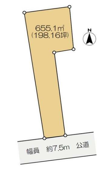 土地図面 190坪のお土地。使い方は様々。