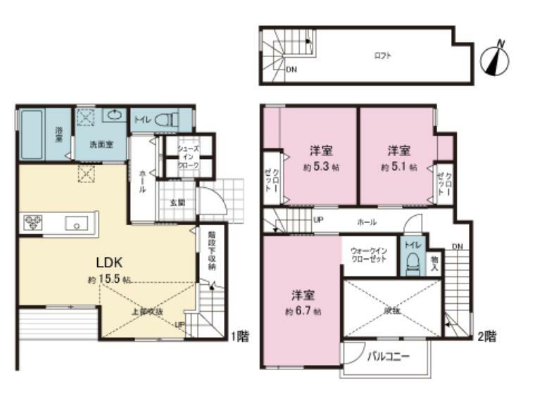 間取り図 間取図です。図面と異なる場合は現況を優先させていただきます。