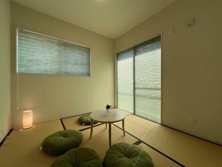 和室 リビング隣接した和室はお昼寝スペースやキッズスペースなどにも便利です。