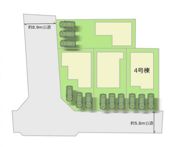 区画図 全4棟・お気軽にお問い合わせください！