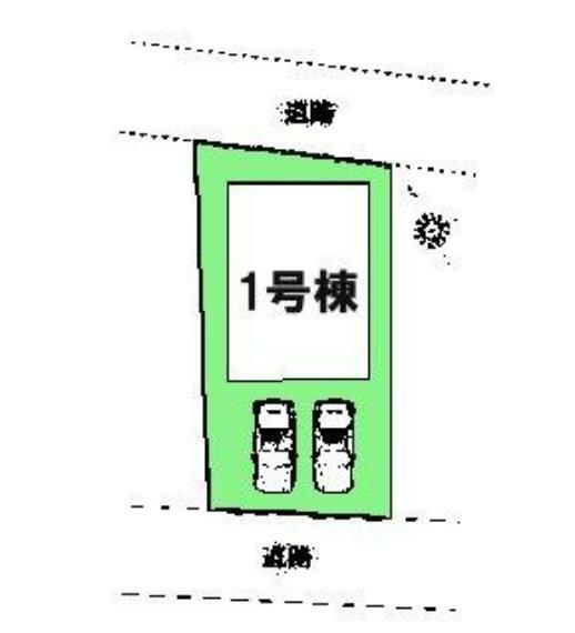 区画図 カースペースは2台付き！セカンドカー持ちの方や急な来客時にも安心ですね。 物件探しのご条件・ご要望などありましたら、何なりと弊社スタッフまでお申し付けください！