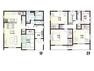 間取り図 久喜市鷲宮5丁目（全4区画）2号棟　間取図 リビング階段を採用しコミュニケーションの取りやすい間取りになっています。 各居室の収納以外にも2階に納戸がついています。