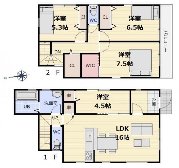 間取り図 《1号棟》間取り