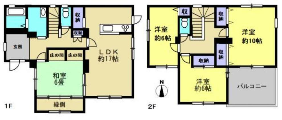 【リフォーム済】間取り図　リフォーム後の間取り図です。LDKにご家族でくつろげるスペースを確保します。