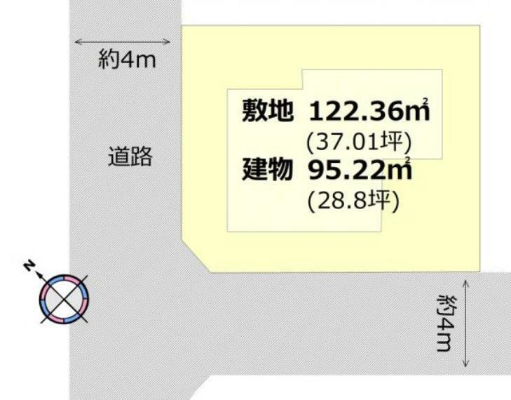 区画図 （区画図）角地で開放感のある立地です。