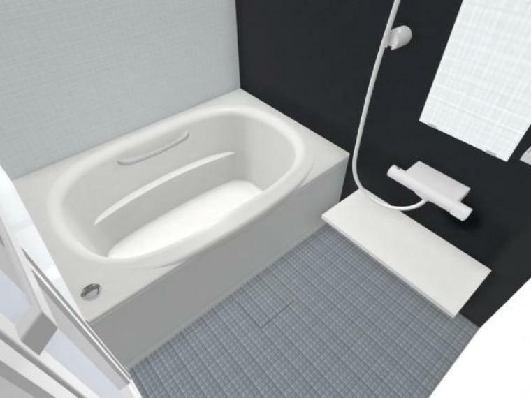 浴室 【同仕様写真】浴室はLIXIL製の新品のユニットバスに交換します。足を伸ばせる1坪サイズの広々とした浴槽で、1日の疲れをゆっくり癒すことができますよ。
