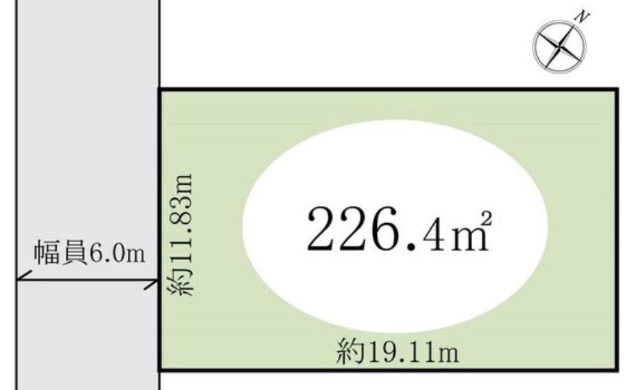 区画図 【区画図】整形・平坦でご希望のプランを実現しやすい土地です！68.48坪とゆったりとした広さ!!