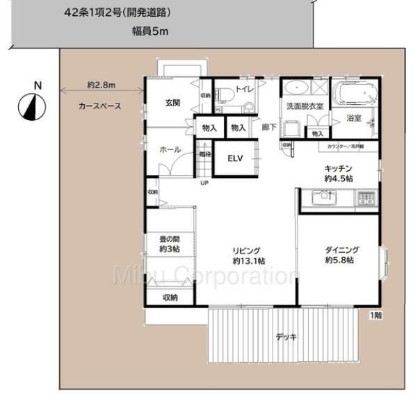 間取り図 4LDK耐震・省エネに配慮した注文住宅です。1階間取り