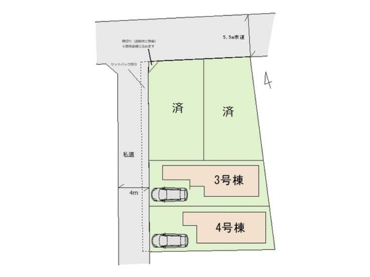 土地図面 区画図■小金井市前原町3　新築一戸建て■