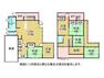 間取り図 家族みんなが使えるようにリビングの中心に設けた、開放感溢れる空間設計です。