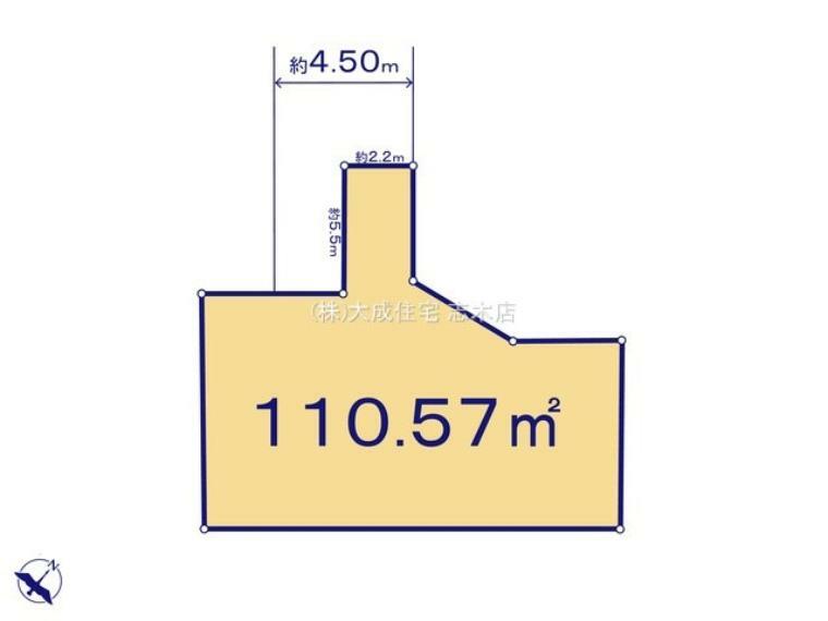 区画図 接面道路:位置指定道路　35m2持分3500分の310　4.69m2持分469分の186