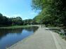 公園 せせらぎ公園（大きな池のある公園で、池の周りには桜並木があり、春はお花見が楽しめます。）