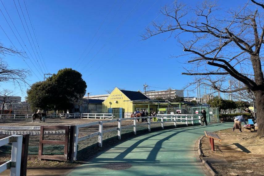 公園 上千葉砂原公園  交通ルールを学びながら自転車の練習ができる交通公園です。ポニーに乗ったりモルモットに触れることができる、動物ふれあい広場もあります。（現地より徒歩4分）