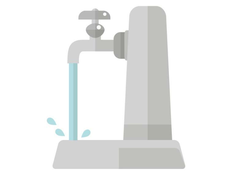 【外水栓】 立水栓で気軽に使いやすく、手洗いしやすい形状です。ホースをつなげば、洗 車やガーデニング、ペットのシャンプーなどにもご活用いただけます。