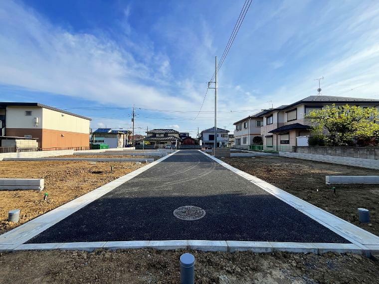 現況写真 ゆとりある6mの新設道路を設けた新しい街が誕生します。