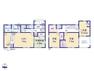 間取り図 4.5帖和室はLDK16帖と繋げて20.5帖の広い空間も可能、来客時などにも重宝します。 全室南向きの陽当たり良好な住宅です。